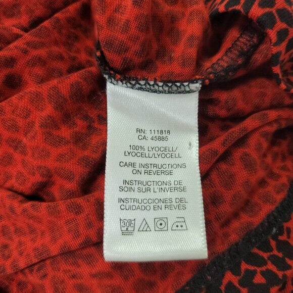 Michael Kors Women‎ Speckled Cowl Neck Top Size 2X Red Lyocell Career Office - Picture 4 of 9